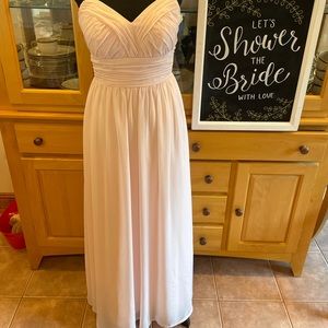 Brideside Bridesmaid Prom Dress Sz 0 Light Pink Blush Wedding Like New